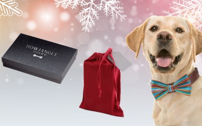 Buying as a gift? Bowjangle can send your dog bow tie direct in a gift bag with a personalised tag!