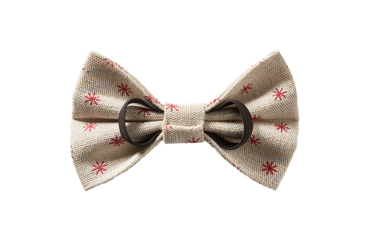 Classical Star Mini Dog Bow Tie – Valentine Beige - Image 2